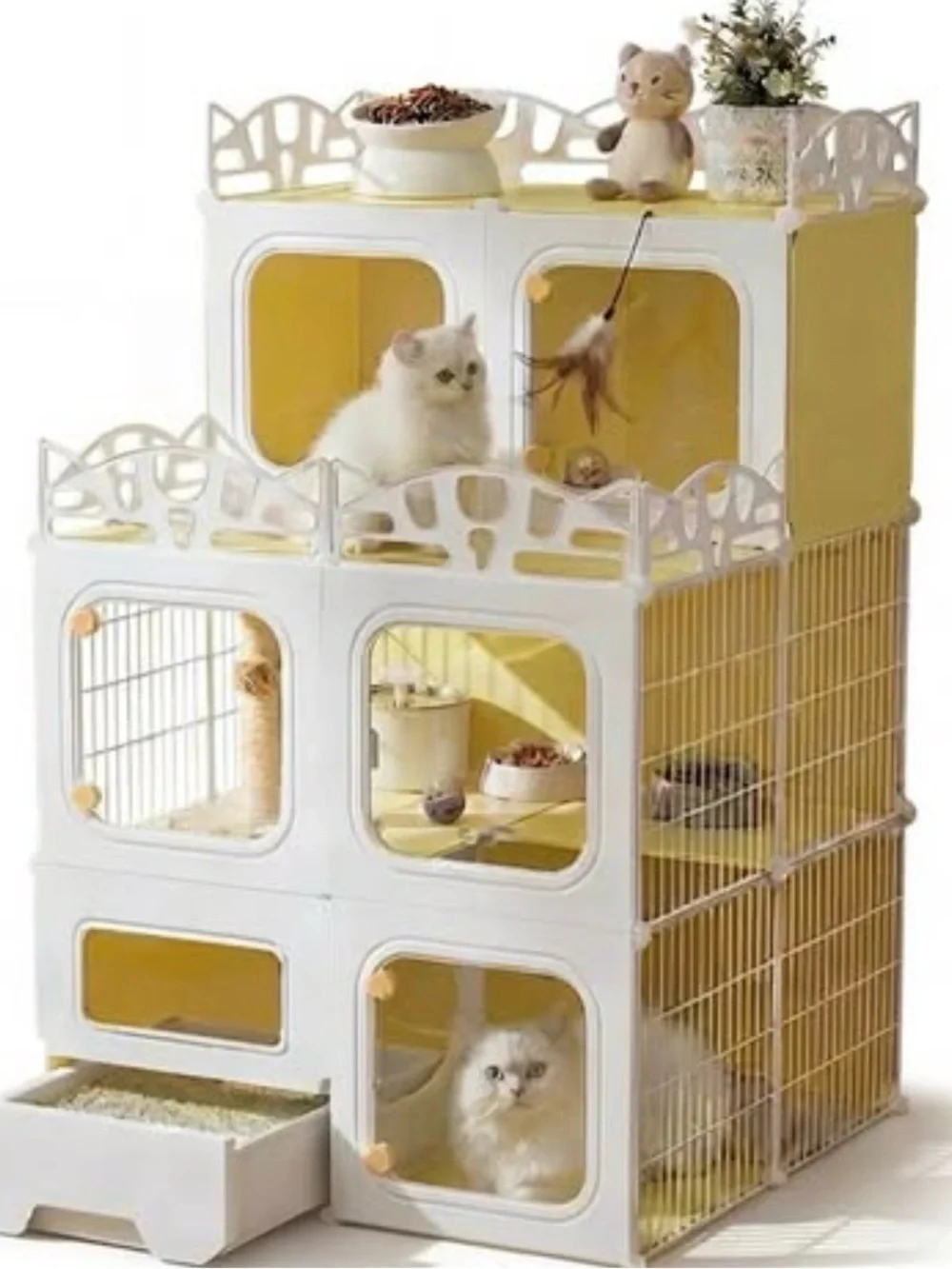 Playhouse Cage - White and Yellow